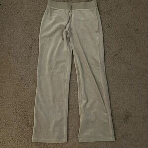 Womens Beige Flare Sweatpants